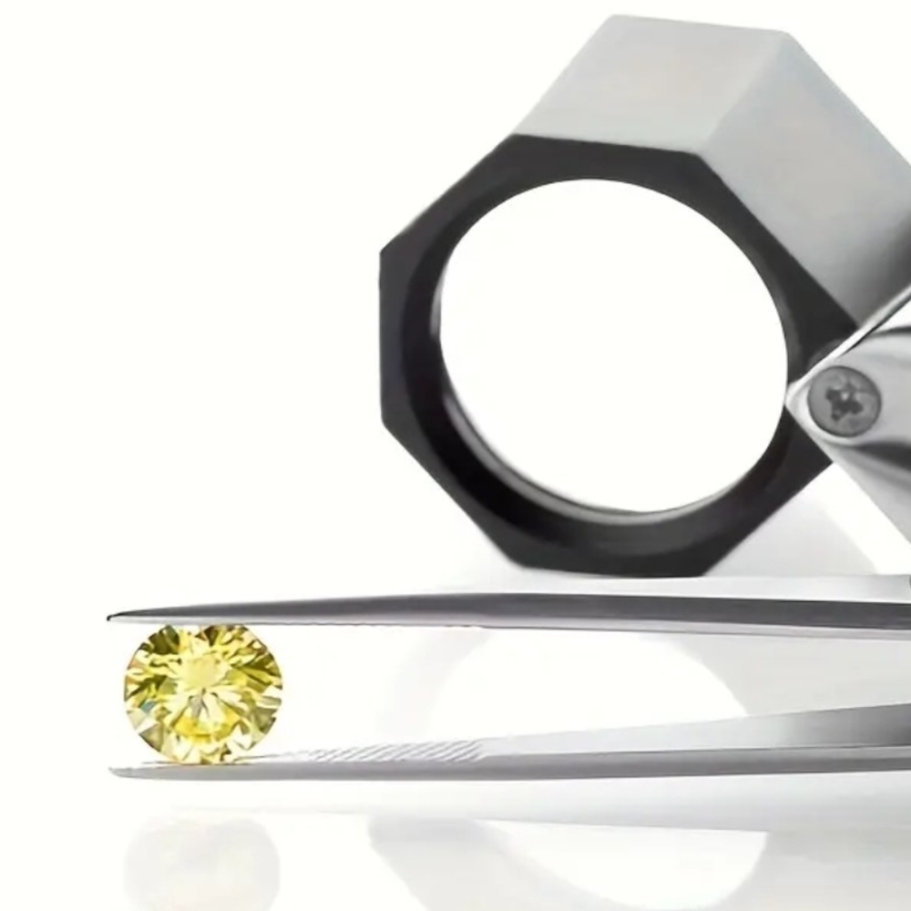 1ct X 2 Lemon Yellow Loose Moissanite - Lemon Yellow - Picture 3 of 5